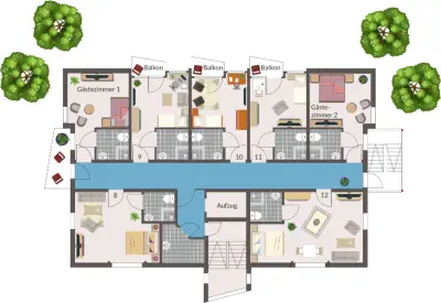 Haus 1, 3. Stock